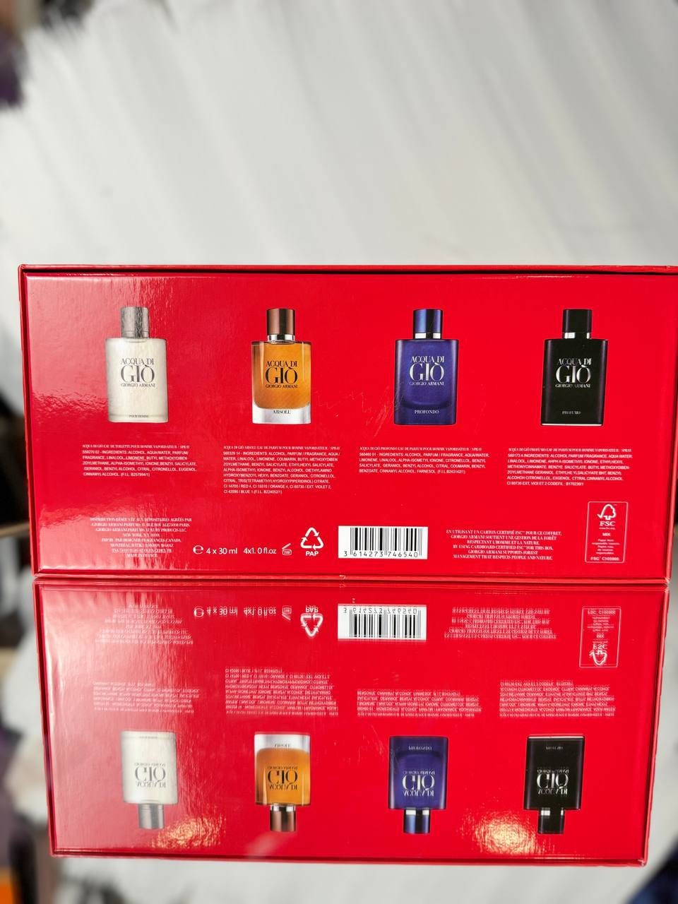 Giorgio Armani Acqua di Giò 4-Piece Men's Perfume Gift Set – EDT, Absolu, Profondo & Profumo, 30ml Each