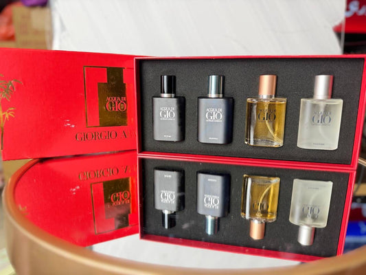 Giorgio Armani Acqua di Giò 4-Piece Men's Perfume Gift Set – EDT, Absolu, Profondo & Profumo, 30ml Each