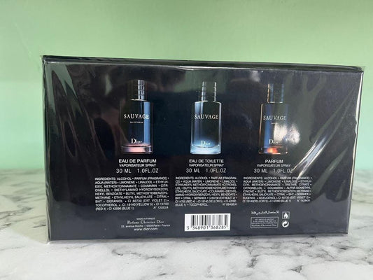 Dior Sauvage 3-Piece Men's Perfume Gift Set – 30ml Each