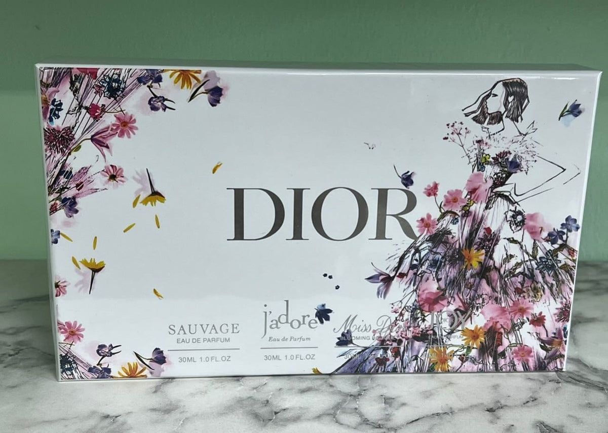 Dior 4-Piece Perfume Gift Set – Sauvage, J'adore, Miss Dior Blooming Bouquet & Joy, 30ml Each