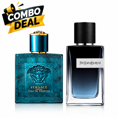 Versace Eros EDP & YSL Y EDP Combo Deal – Men's Luxury Fragrance Set