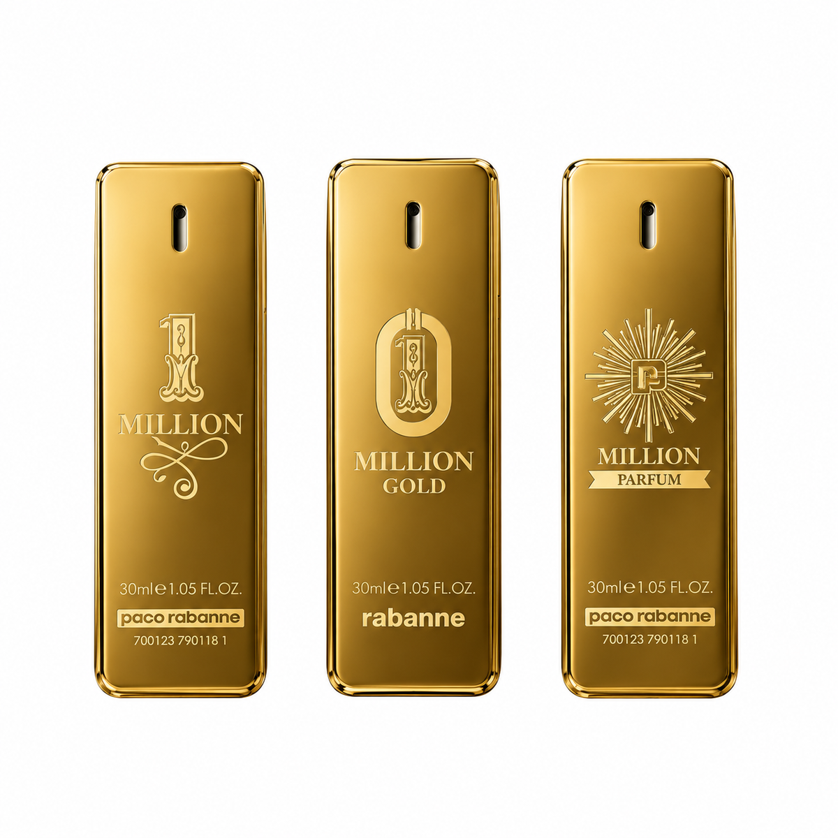 Paco Rabanne One Million Gift Set 3x30ml – Royal, Gold & Parfum EDP