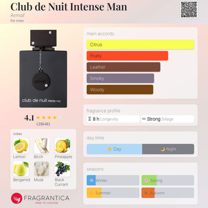 Armaf Club De Nuit Intense Eau de Toilette - 105ml for Men