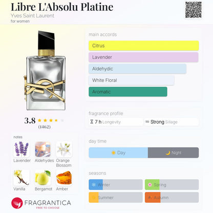YSL Yves Saint Laurent Libre L'Absolu Platine Parfum - 90ml for Women