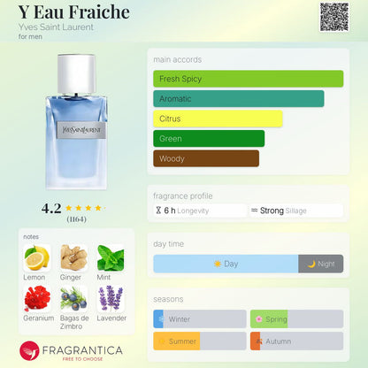 YSL | Yves Saint Laurent Y Eau Fraiche - 100ml for Men