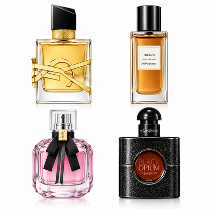 Luxury 4-Piece Designer Perfume Gift Set for Women & Men – YSL Libre, Tom Ford, YSL Mon Paris & Black Opium Style Fragrances