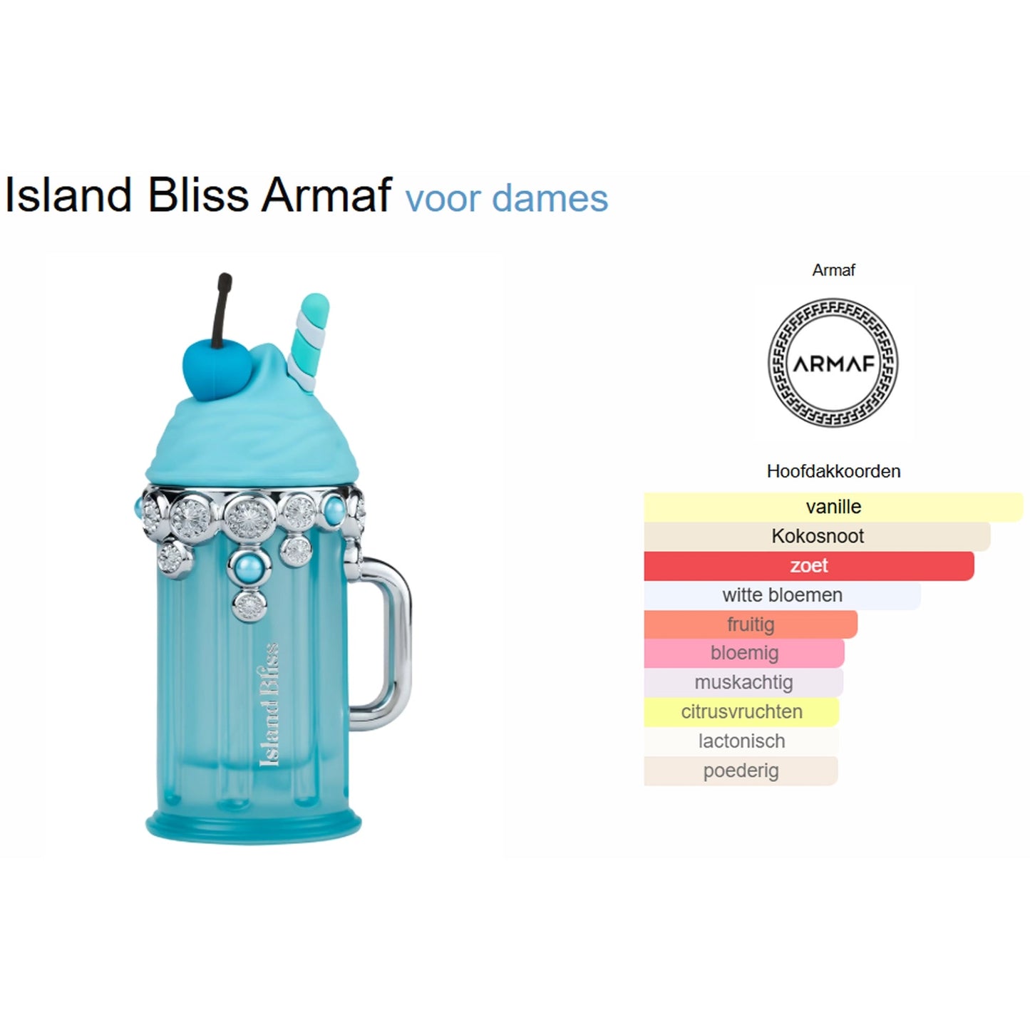 Armaf Island Bliss Eau de Parfum - Delights Collection - 100ml