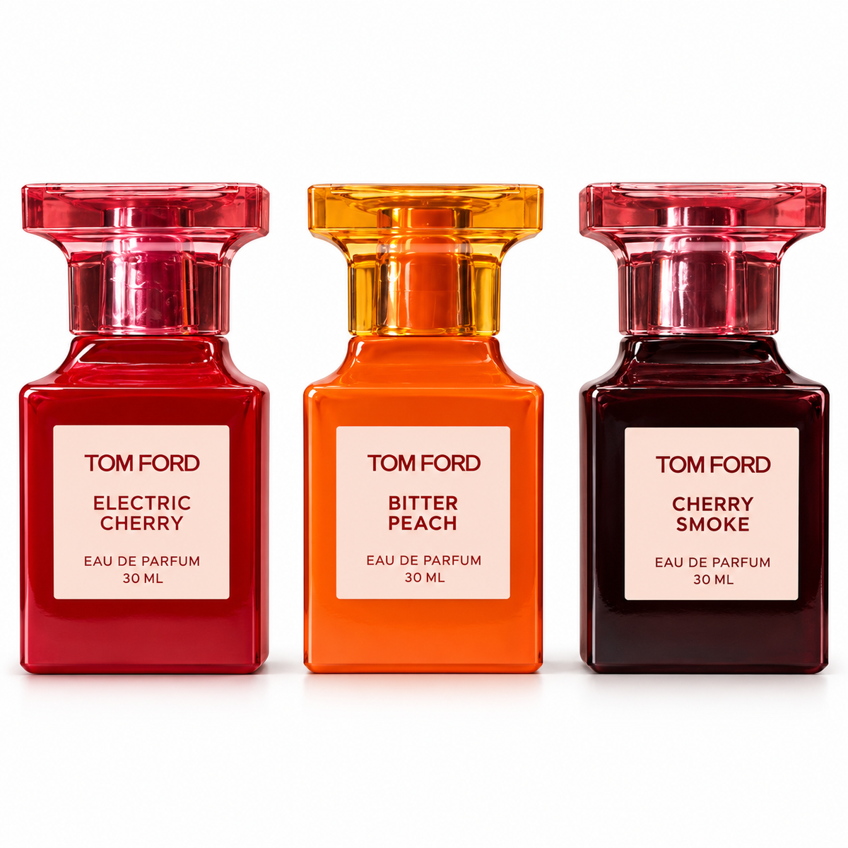 Tom Ford 3-Piece Perfume Gift Set – Electric Cherry, Bitter Peach & Cherry Smoke, 30ml Each