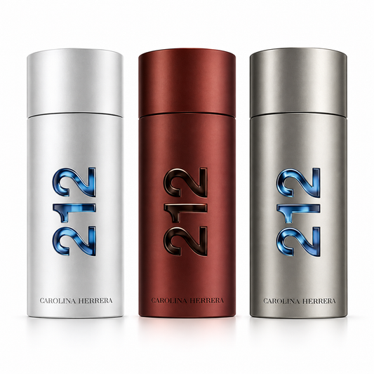 Carolina Herrera 212 Men's Perfume Gift Set – 3-Piece Fragrance Collection, 30ml Each