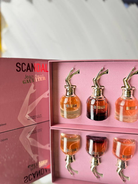 Jean Paul Gaultier Scandal 3-Piece Perfume Gift Set – Luxury Women's Fragrance Collection, 30ml Each