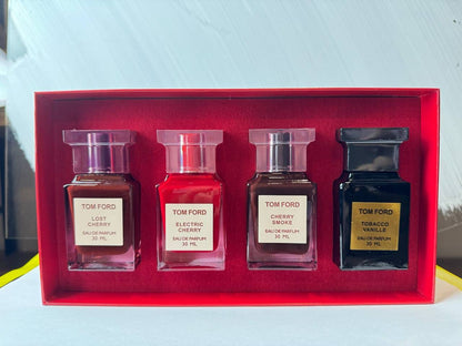 Tom Ford 4-Piece Perfume Gift Set – Lost Cherry, Electric Cherry, Cherry Smoke & Tobacco Vanille, 30ml Each