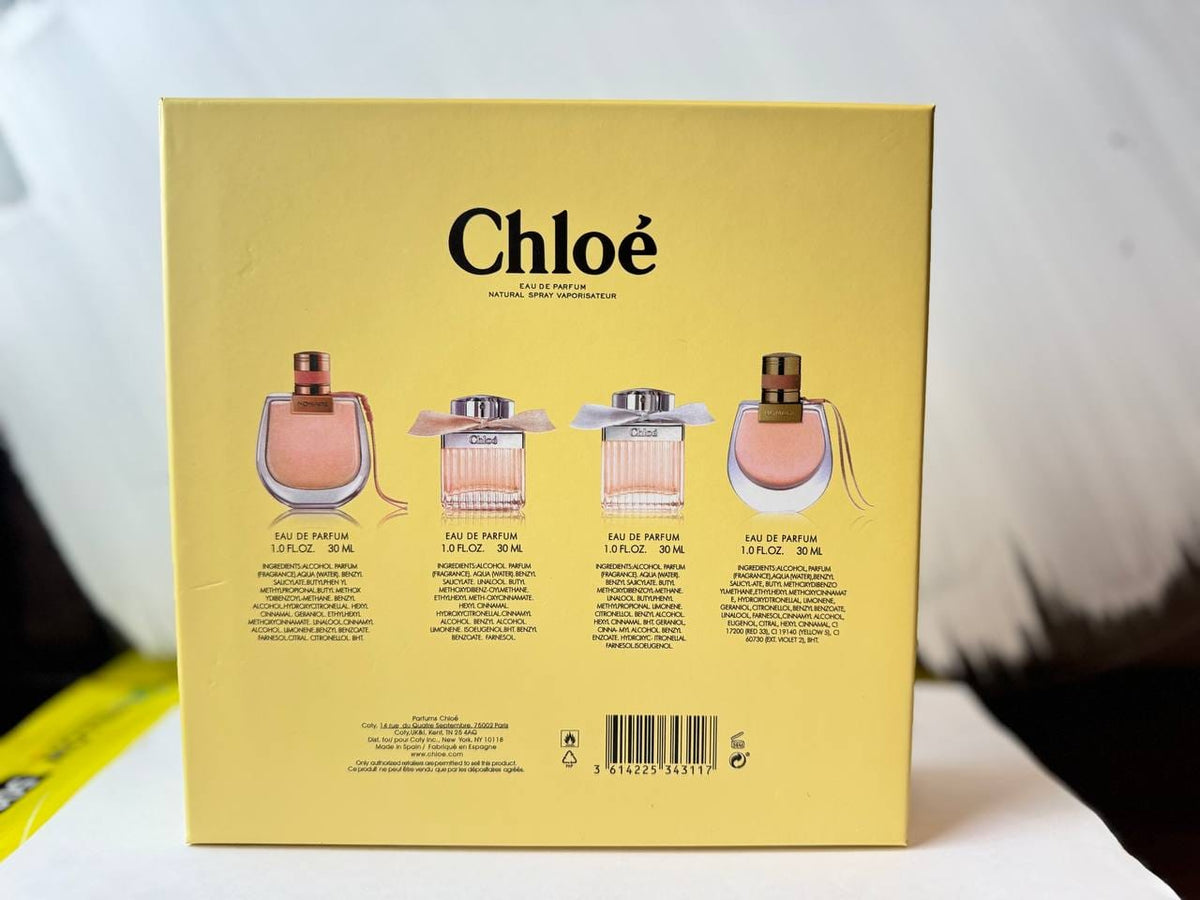 Chloé 4-Piece Perfume Gift Set for Women – Luxury Eau de Parfum Collection, 30ml Each