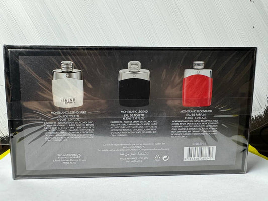 Montblanc Legend 3-Piece Men's Perfume Gift Set – Legend Spirit, Legend & Legend Red, 30ml Each