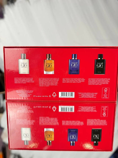 Giorgio Armani Acqua di Giò 4-Piece Men's Perfume Gift Set – EDT, Absolu, Profondo & Profumo, 30ml Each
