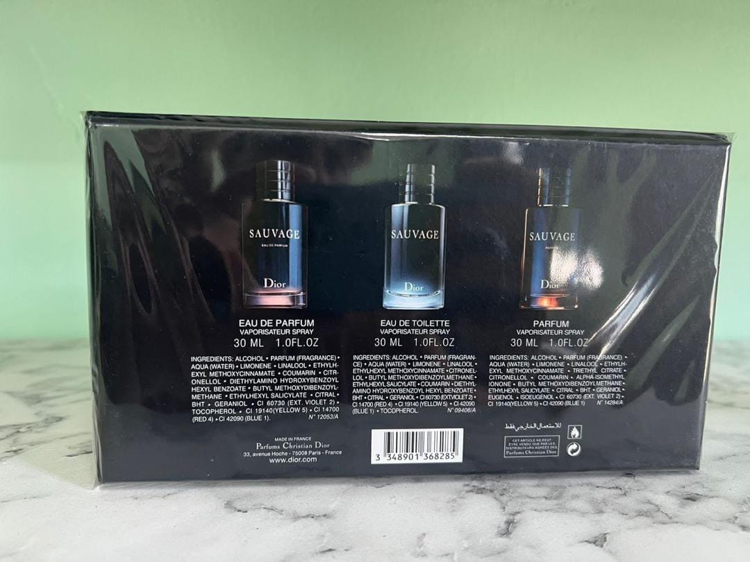 Dior Sauvage 3-Piece Men's Perfume Gift Set –  30ml Each