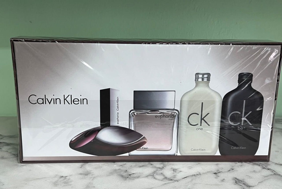 Calvin Klein 4-Piece Perfume Gift Set – Euphoria, CK One & CK Be Fragrances for Men and Women