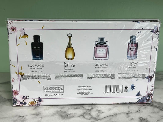 Dior 4-Piece Perfume Gift Set – Sauvage, J'adore, Miss Dior Blooming Bouquet & Joy, 30ml Each
