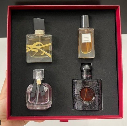 Luxury 4-Piece Designer Perfume Gift Set for Women & Men – YSL Libre, Tom Ford, YSL Mon Paris & Black Opium Style Fragrances