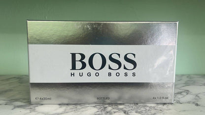 Hugo Boss 4-Piece Men's Perfume Gift Set – Bottled Night, Unlimited, Bottled & Bottled Elixir Eau de Toilette 30ml Each