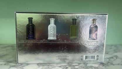 Hugo Boss 4-Piece Men's Perfume Gift Set – Bottled Night, Unlimited, Bottled & Bottled Elixir Eau de Toilette 30ml Each