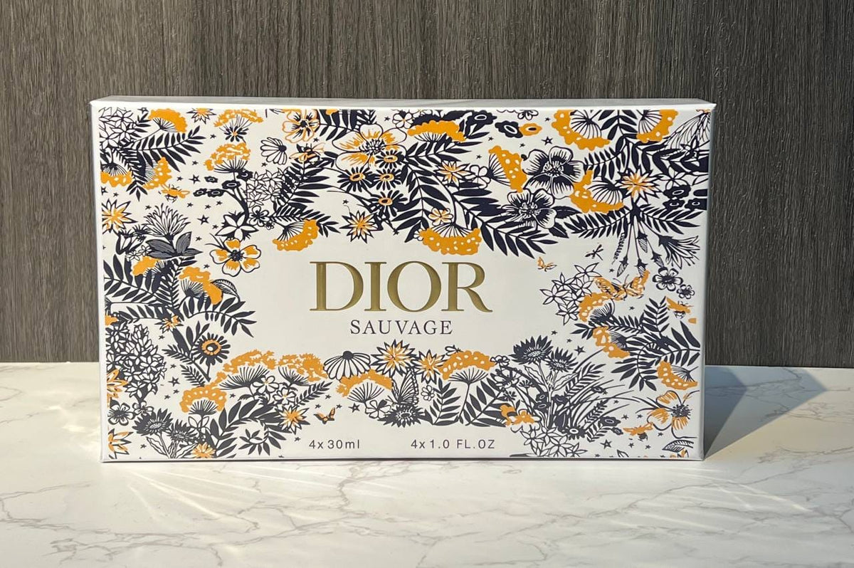 Dior Sauvage 4-Piece Men's Perfume Gift Set – Eau de Toilette, Eau de Parfum, Parfum & Elixir, 30ml Each