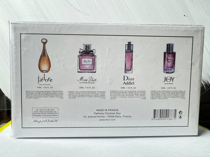 Dior Women's Perfume Gift Set – J'adore, Miss Dior, Dior Addict & Joy Fragrances, 4-Piece Collection