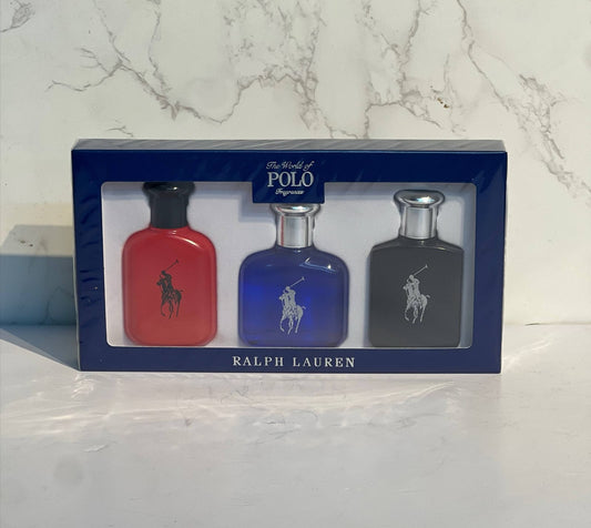 Ralph Lauren Polo Men's Perfume Gift Set – Red, Blue & Black Fragrance Collection