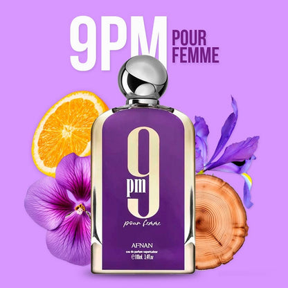 Afnan 9 PM Pour Femme Eau de Parfum - Luxury Women's Fragrance - 100ml