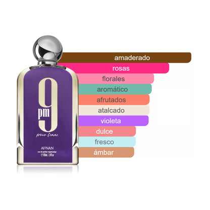 Afnan 9 PM Pour Femme Eau de Parfum - Luxury Women's Fragrance - 100ml