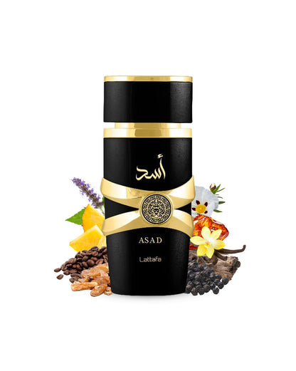 Lattafa Asad - Eau de Parfum Black & Gold Edition for Men - 100ml