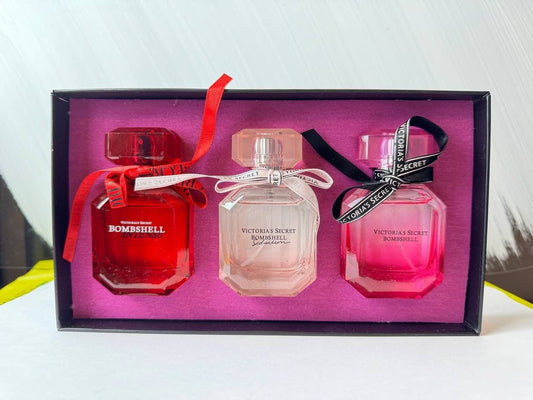 Victoria's Secret Bombshell 3-Piece Perfume Gift Set – Bombshell, Bombshell Seduction & Bombshell Intense, 30ml Each